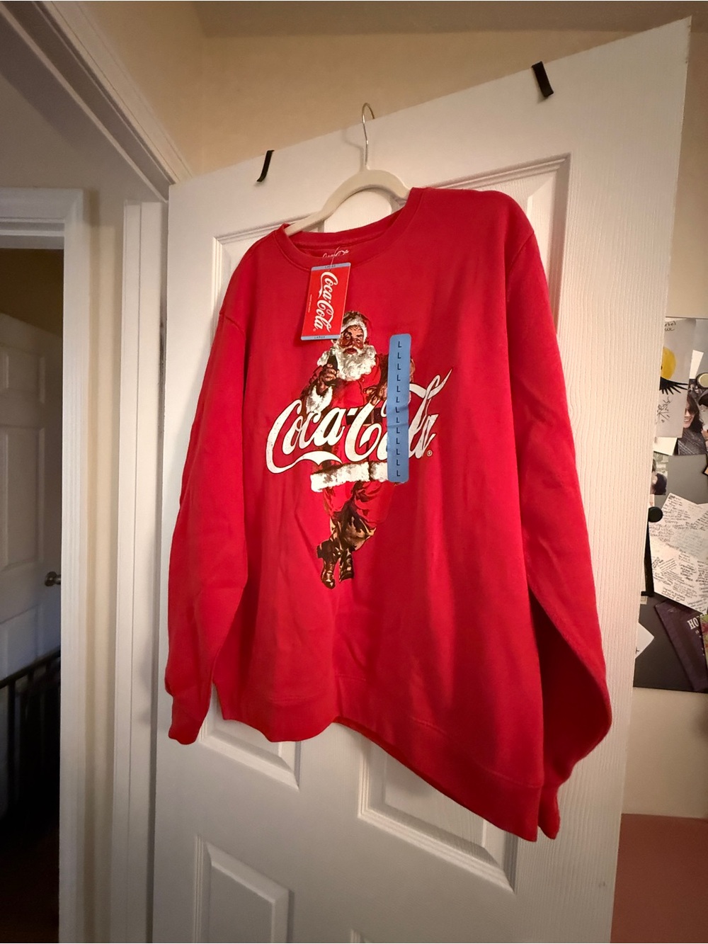 Viral Coca-Cola Red Santa Sweatshirt NWT Large